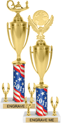 Trophy with Cup & 2 Trims [15 inch]