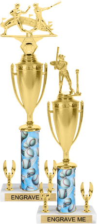 Trophy with Cup & 2 Trims [15 inch]