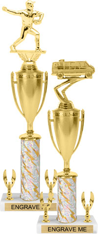 Trophy with Cup & 2 Trims [15 inch]