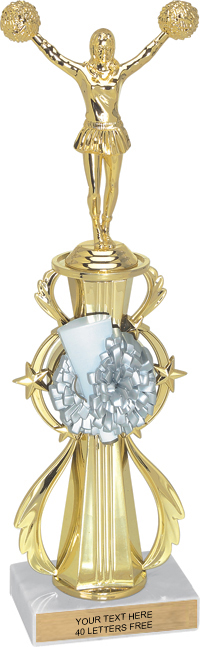 Cheer Sport Color Riser Trophy [13 inch]