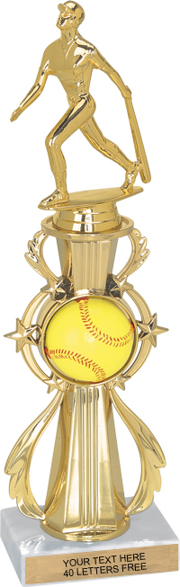 Softball Sport Color Riser Trophy [13 inch]