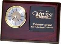 Rosewood Piano-Finish Clock [6.5  x 4.375 inch]