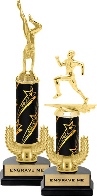Gold Wreath Riser Trophy on Horseshoe Synthetic Base [12 inch]