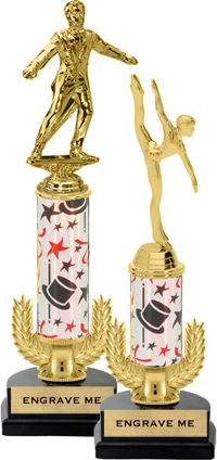 Gold Wreath Riser Trophy on Horseshoe Synthetic Base [12 inch]