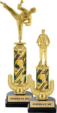 Gold Wreath Riser Trophy on Horseshoe Synthetic Base [12 inch]