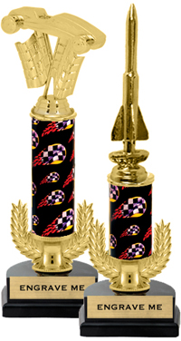 Gold Wreath Riser Trophy on Horseshoe Synthetic Base [12 inch]