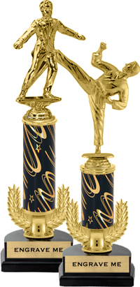 Gold Wreath Riser Trophy on Horseshoe Synthetic Base [12 inch]