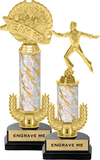 Gold Wreath Riser Trophy on Horseshoe Synthetic Base [12 inch]