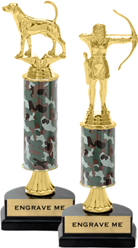 Gold Stem Riser Trophy on Horseshoe Synthetic Base [11 inch]