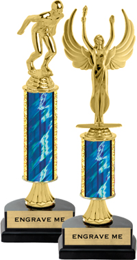 Gold Stem Riser Trophy on Horseshoe Synthetic Base [11 inch]