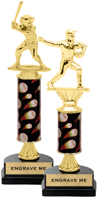 Gold Stem Riser Trophy on Horseshoe Synthetic Base [11 inch]