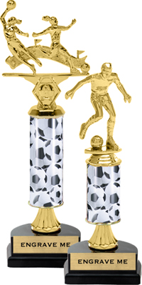Gold Stem Riser Trophy on Horseshoe Synthetic Base [11 inch]