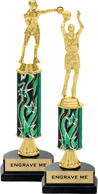 Gold Stem Riser Trophy on Horseshoe Synthetic Base [11 inch]