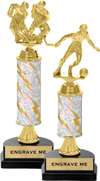 Gold Stem Riser Trophy on Horseshoe Synthetic Base [11 inch]