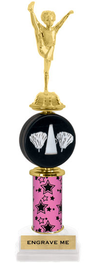 Spinning Squeezable Cheer Riser Trophy [12 inch]