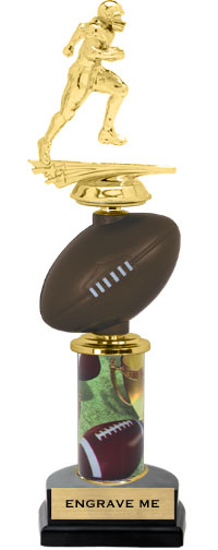 Spinning Squeezable Football Riser Trophy [12 inch]