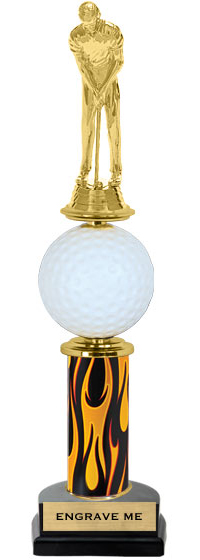 Spinning Squeezable Golf Ball Riser Trophy [14 inch]