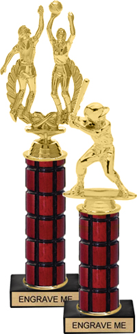 High Gloss Mahogany Trophy on Black Marble Base [10 inch]