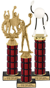 High Gloss Mahogany Trophy on Black Marble Base [10 inch]