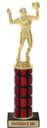 High Gloss Mahogany Trophy on Black Marble Base [11 inch]
