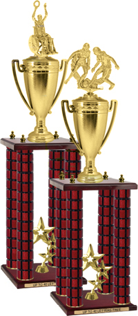 High Gloss Mahogany 4-Post Trophy [22 inch]