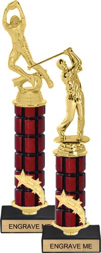 Shooting Star Riser Mahogany Column Trophy [11 inch]