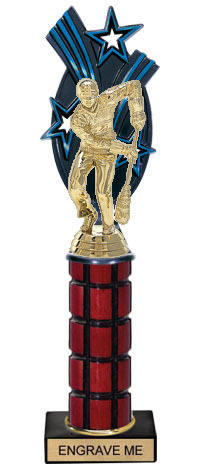 Mahogany Column Triple Start Backdrop Trophy [12 inch]