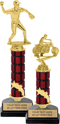 Shooting Star Riser Mahogany Column Trophy [11 inch]