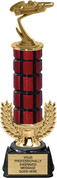 Wreath Riser Mahogany Column Trophy on Synthetic Base [14 inch]
