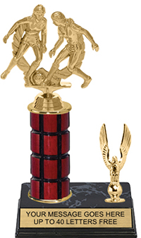 Mahogany Column Trophy with 1 Trim [11 inch]