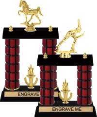 Mahogany Two-Post Trophy [13 inch]