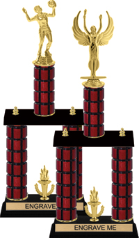 Mahogany Two-Post Trophy [18 inch]