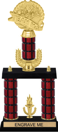 Wreath Riser Mahogany Two-Post Trophy [19 inch]