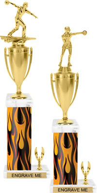 Square/Oval Column Trophy with Trim [18 inch]