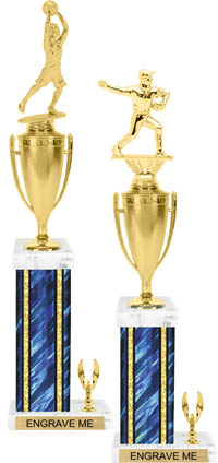 Square/Oval Column Trophy with Trim [18 inch]
