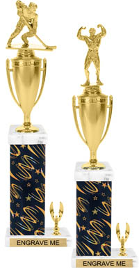 Square/Oval Column Trophy with Trim [18 inch]