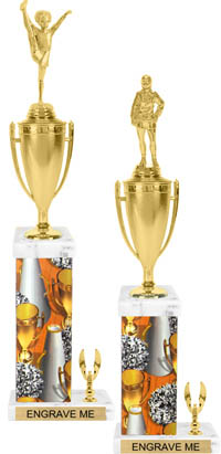 Square/Oval Column Trophy with Trim [18 inch]