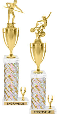 Square/Oval Column Trophy with Trim [18 inch]