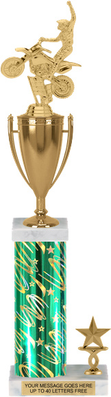 Square/Oval Column Trophy w/ Trim [19 inch]