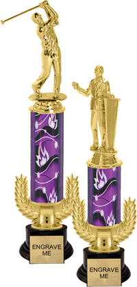 Gold Wreath Riser Trophy on Round Synthetic Base [13 inch]