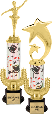 Gold Wreath Riser Trophy on Round Synthetic Base [13 inch]