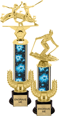 Gold Wreath Riser Trophy on Round Synthetic Base [13 inch]