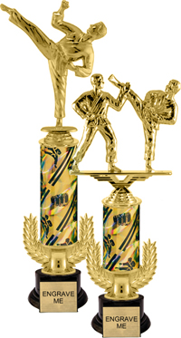 Gold Wreath Riser Trophy on Round Synthetic Base [13 inch]