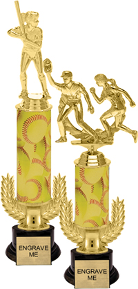 Gold Wreath Riser Trophy on Round Synthetic Base [13 inch]