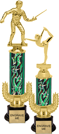 Gold Wreath Riser Trophy on Round Synthetic Base [13 inch]