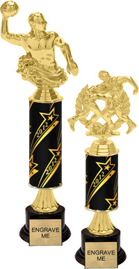 Gold Stem Riser Trophy on Round Synthetic Base [12 inch]