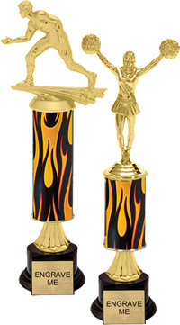 Gold Stem Riser Trophy on Round Synthetic Base [12 inch]