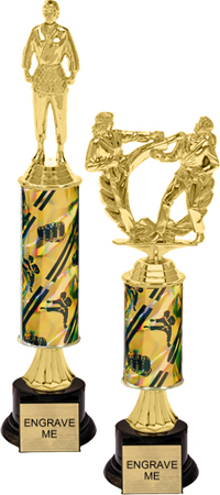 Gold Stem Riser Trophy on Round Synthetic Base [12 inch]