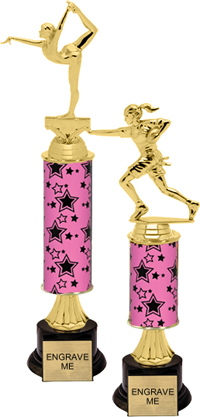Gold Stem Riser Trophy on Round Synthetic Base [12 inch]