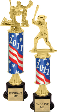 Gold Stem Riser Trophy on Round Synthetic Base [12 inch]